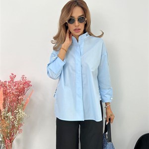  Нежный голубой оттенок рубашкиоптомбишкек одеждаотпроизводителя