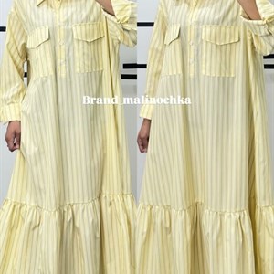 Платья в полоску макси длины | Модная Точка