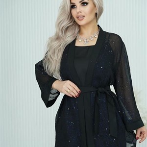 Накидка ткань Шифоновая жатка с блестками Рр 50 56