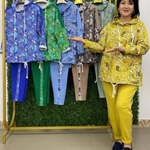 Костюм КОМПАНЬОН Огурцы ткань турецкая двунитка 95