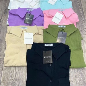 New collection Нежная рубашка с воротником отличная
