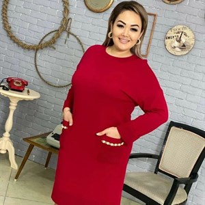 В наличии тёплые стильные платья арт 616 Размеры