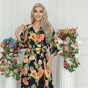 Длинное нарядное платье Лидия из материала штапель