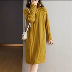   Платье вязка французской длины замок рабочий  Размерный