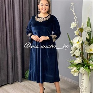 Роскошные лаконичные платья прямого кроя Ткань королевский