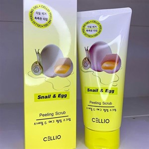 Очищающий пилинг скраб с улиточным муцином и яйцом