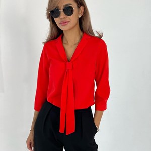  Эффектный красный цвет   рубашкиоптом блузкиоптомбишкек