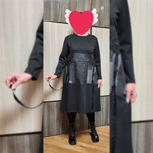 Модель 9361 Зима 2022 2023 Комбинированное платье