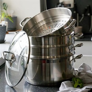 В наличии роскошная мантоварка Granhel Steel из нержавеющей