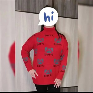 Модель 7280 Свитер плотной вязки из шерстяной пряжи