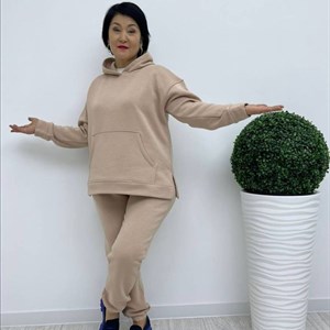 Костюм ОЛИМП ткань начес цвет беж изумруд красный