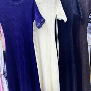 Женское трикотажное платье в рубчик с кружевом оптом из Гуанчжоу