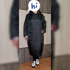 Модель 545 Длинное двухстороннее стёганое пальто Прекрасно