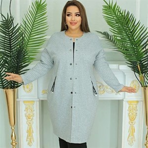 Длинный свободный пиджак Рита из трикотажа фукра на