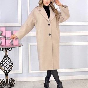   Ультрамодное женское пальто оверсайз идеальная