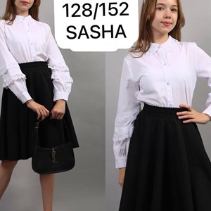 Качественные белые блузки оптом для детей от 7 до 12 лет - низкие цены!