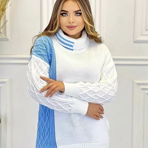 Невероятно уютный теплый костюм в шикарном голубо