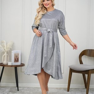 Платье блестящее праздничное Свободного силуэта с