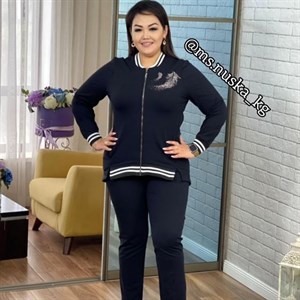 Снова в наличии Бомбер на замке брюки прямого кроя