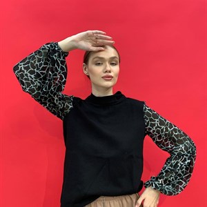 Aselim brand Блузка V образный Ткань Основа форбс
