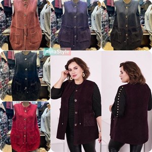 Новое поступление Жилет на кулиске Ткань Альпака Размер