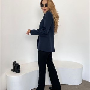 Шикарный глубокий темно синий цвет платьебишкек пиджакиженские