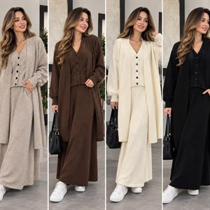 Стильный женский комплект из ангоры: жилетка и кардиган оптом
