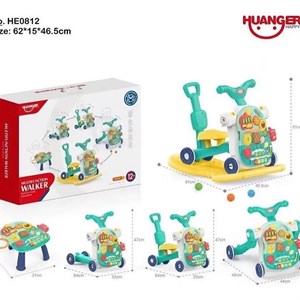 Набор 5в1 Качалка Толкач Самокат Толокар Столик Собирайте