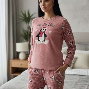 Теплые пушистые двойки - качественные пижамы оптом в Бишкеке