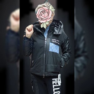 Модель 2262 Осенняя куртка с Джинс вставками Наполнитель