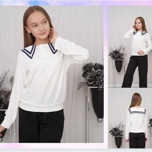 Школьные кофты со стильным воротником Посадка оверсайз