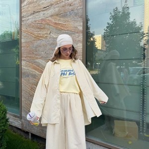 Утончённая классика в полоску - легкая женская одежда из 100% хлопка