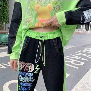 Модель SC6107 Костюм Комбинация двух тканей трикотаж