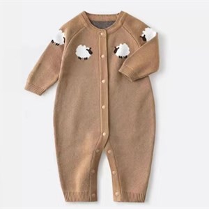 Вязаный комбинезон с барашками Размеры 66 73 80 90