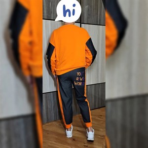 Модель SC6107 Костюм Комбинация двух тканей трикотаж