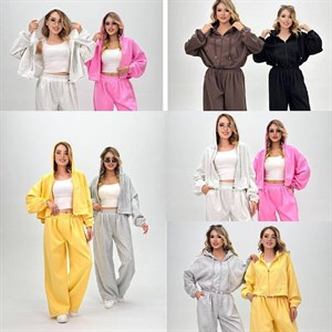 Женские укороченные спортивные костюмы S–M в трендовых расцветках