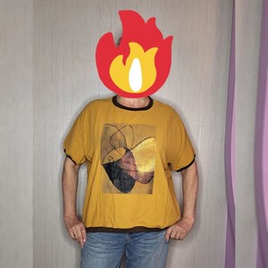 Модель 9085 Вареная футболка Принт Смайлик Три расцветки