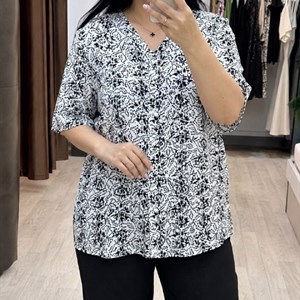 Блуза из штапеля oversize — легкая летняя женская блузка (размеры 50–64)