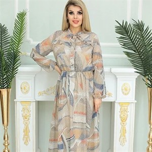 Нарядное платье Шона на подкладке из шифона с принтом