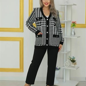 Шикарный вязаный кардиган под Шанель на весну арт