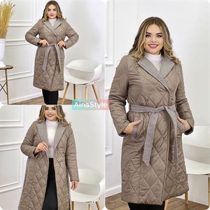 Новое поступление Пальто Ткань Кашемир стеганка утеплитель