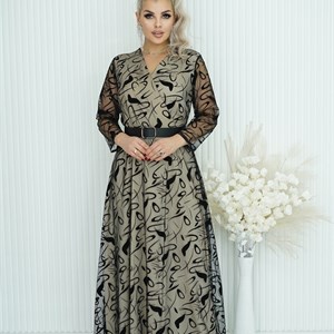 Нарядное платье на запах На подкладе с ремнем Ткань