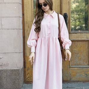Легкость и стиль: Розовая одежда в полоску для женщин - идеальный выбор на лето