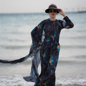 Стильный буркини из сетки 3-в-1 - идеальный выбор для пляжа и бассейна