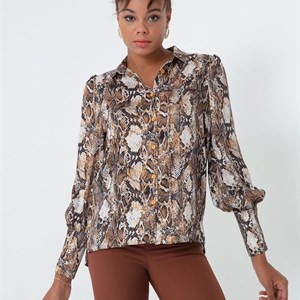 Стильные блузы в змеином принте Турция Размеры 42