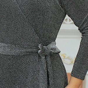 Удобное платье с запахом Джессика из трикотажа люрекс