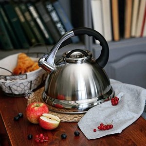 Чайник Granhel из стали 18 10 для кипячения со свистком