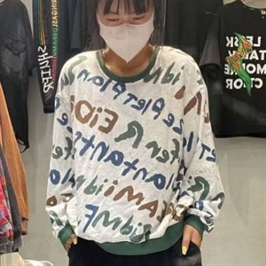 Модель 9103 Трикотажный бомбер свободного кроя Размер