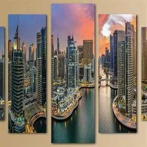 Модульная картина из пяти частей Размер 80 на 140