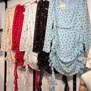 Женственное шифоновое платье с хлопковым подкладом — лёгкое и удобное | S/M